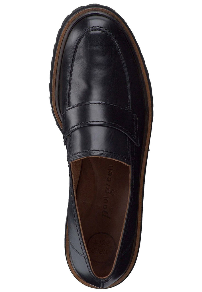 Paul Green Slipper Glattleder Schwarz