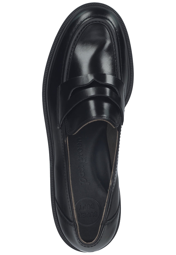 Paul Green Slipper Glattleder Schwarz