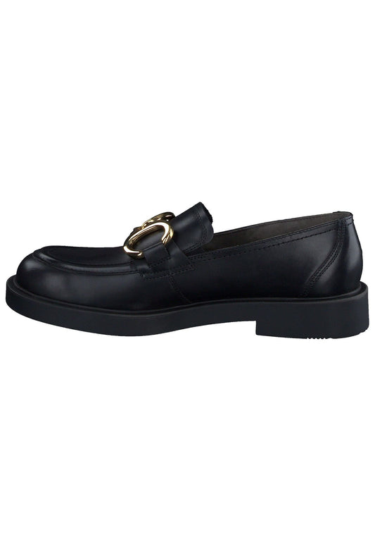 Paul Green Slipper Glattleder Schwarz