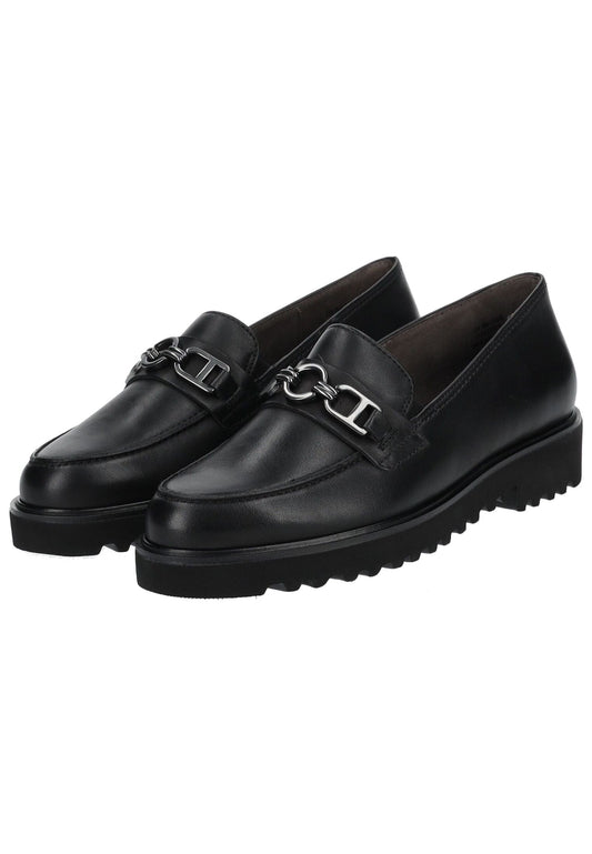 Paul Green Slipper Glattleder Schwarz