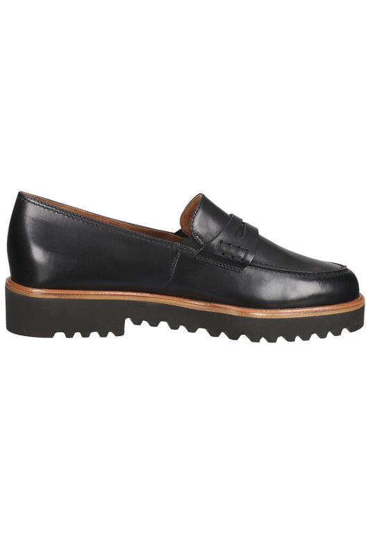 Paul Green Slipper Glattleder Schwarz