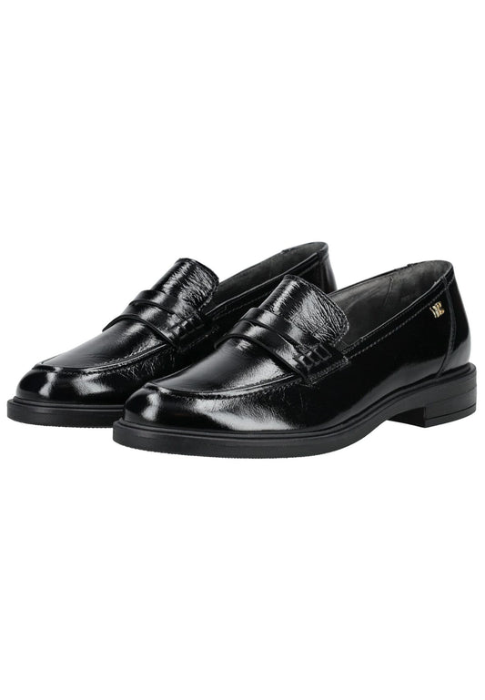 Paul Green Slipper Glattleder Schwarz