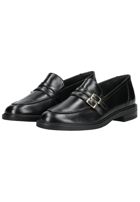 Paul Green Slipper Glattleder Schwarz