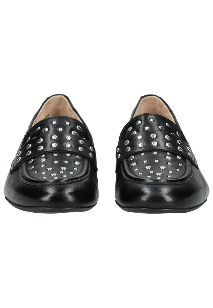 Paul Green Slipper Glattleder Schwarz/Silber