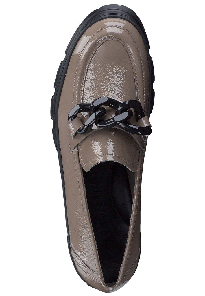 Paul Green Slipper Leder Braun Lack