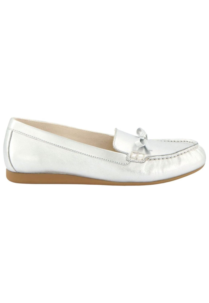 Paul Green Slipper Leder Metallic Silver