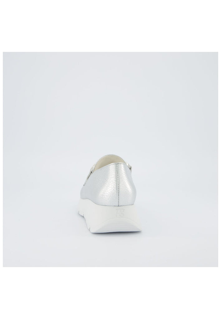 Paul Green Slipper Leder Metallic Silver