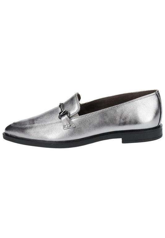 Paul Green Slipper Leder Metallic Silver