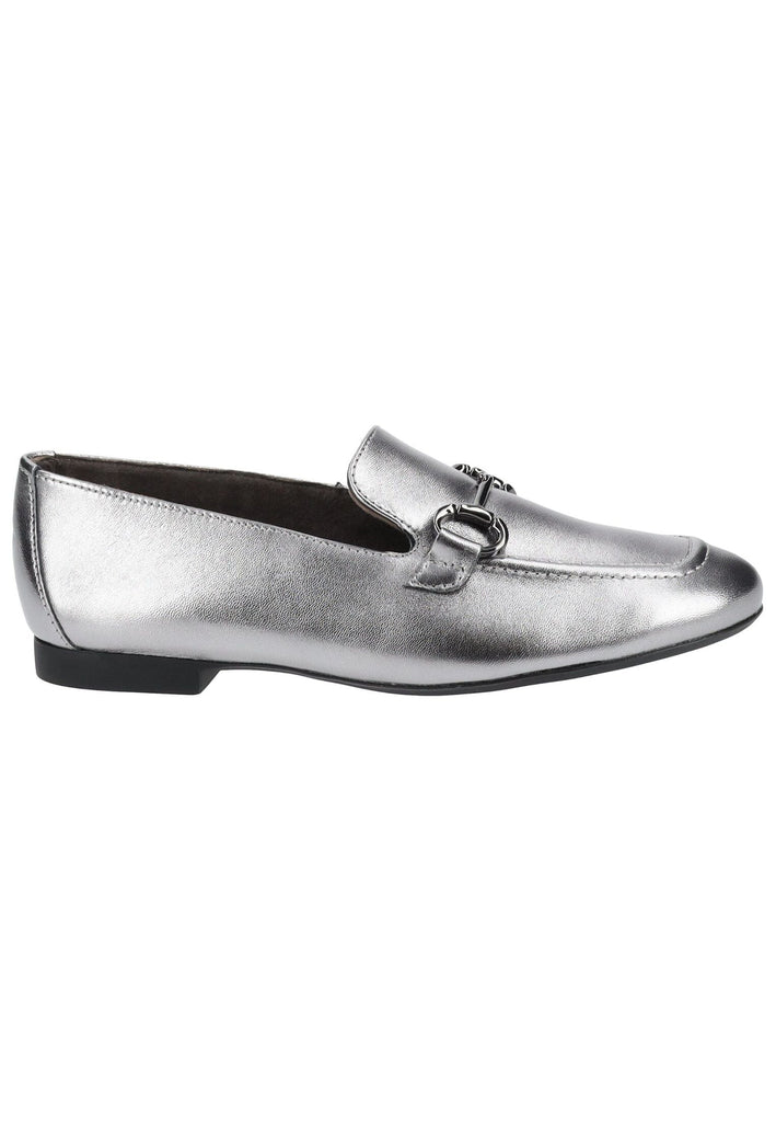 Paul Green Slipper Leder Metallic Silver
