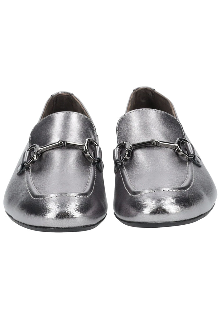 Paul Green Slipper Leder Metallic Silver