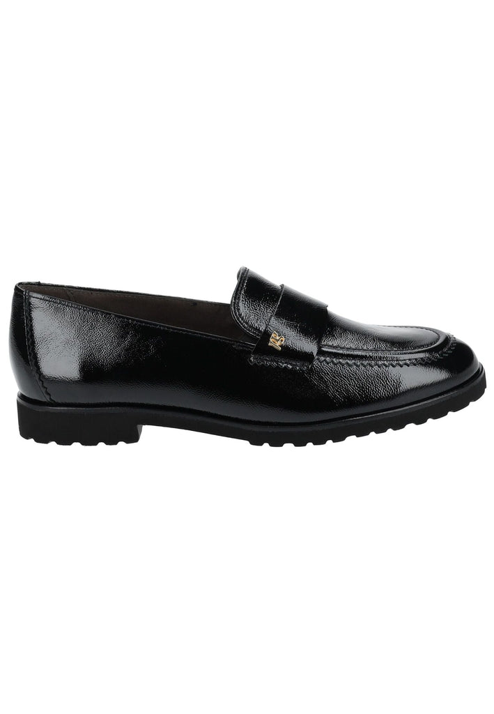 Paul Green Slipper Leder Schwarz Lack