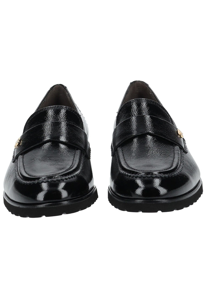 Paul Green Slipper Leder Schwarz Lack