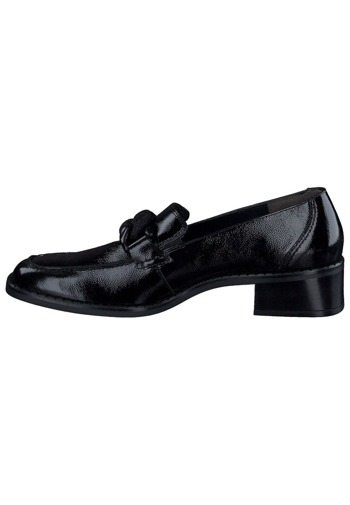 Paul Green Slipper Leder Schwarz Lack