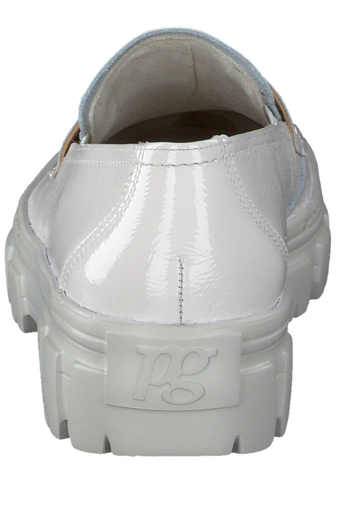 Paul Green Slipper Leder Weiß Lack