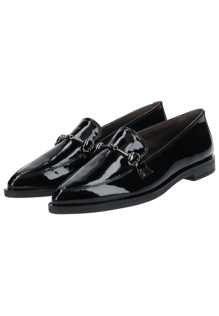 Paul Green Slipper Lederimitat Schwarz Lack