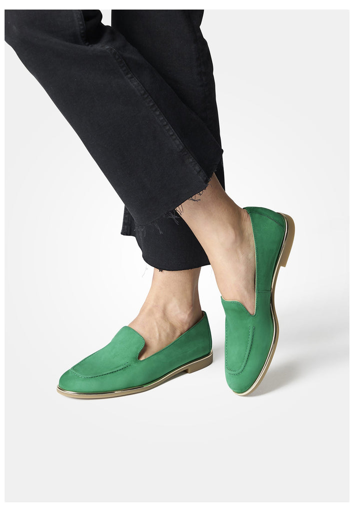 Paul Green Slipper Nubukleder Grün