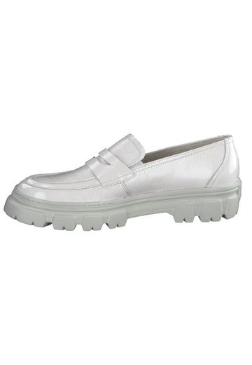 Slipper Paul Green Slipper Leder Weiß Lack