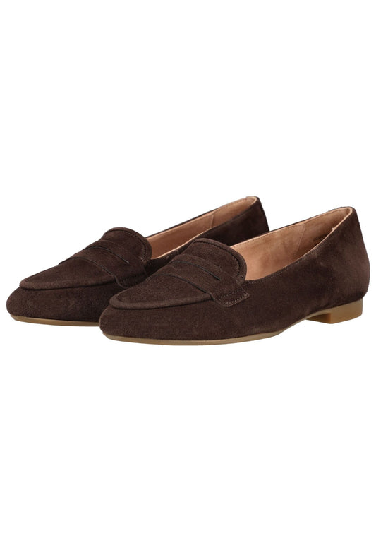 Paul Green Slipper Veloursleder Dunkelbraun