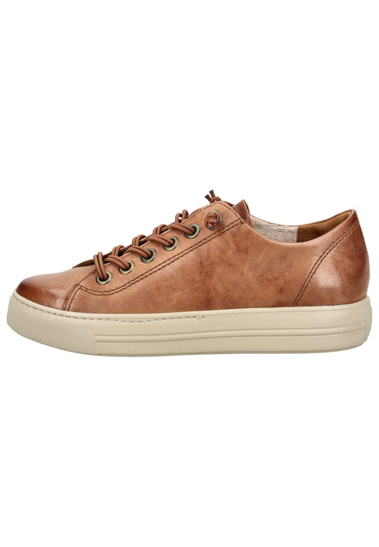 Paul Green Sneaker Glattleder Cognac