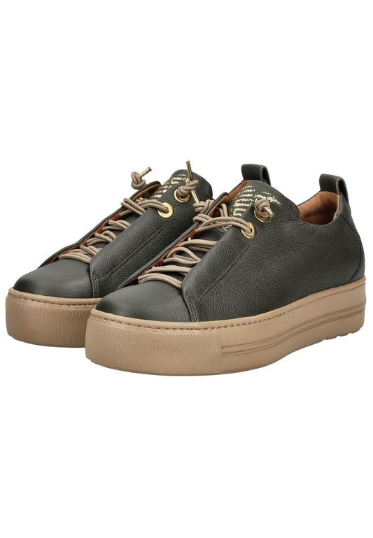 Paul Green Sneaker Glattleder Olive