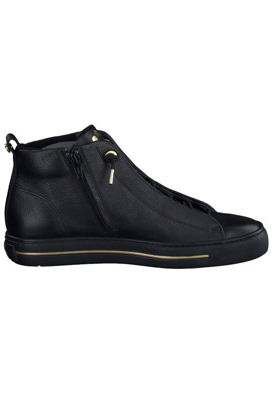 Paul Green Sneaker Glattleder Schwarz
