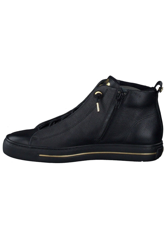 Paul Green Sneaker Glattleder Schwarz