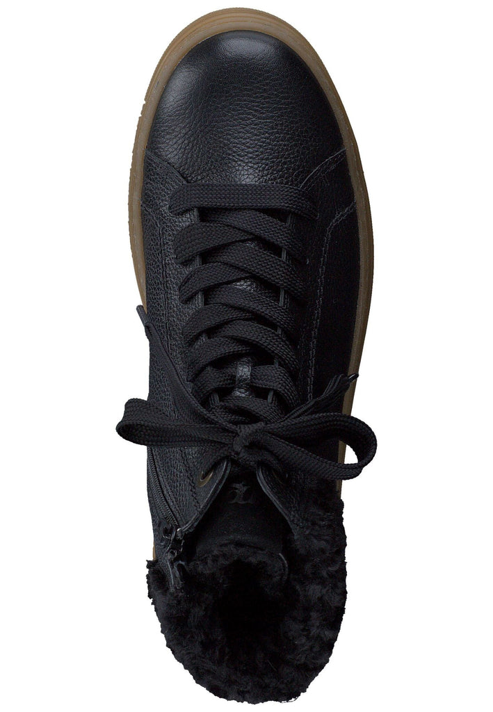 Paul Green Sneaker Glattleder Schwarz/Braun Warmfutter