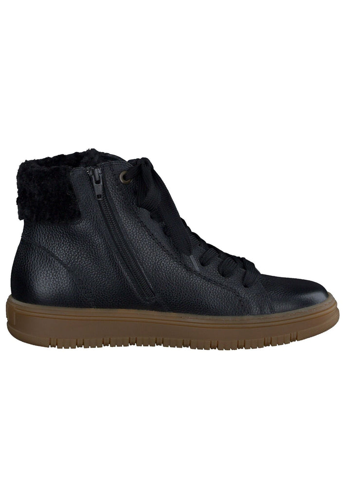 Paul Green Sneaker Glattleder Schwarz/Braun Warmfutter