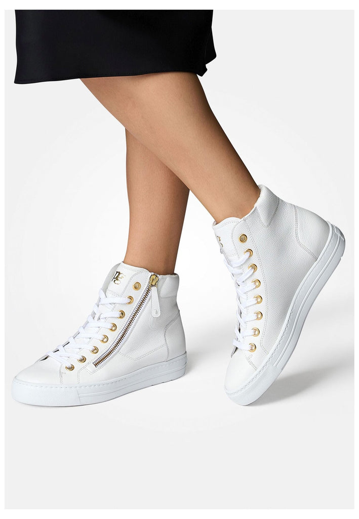Paul Green Sneaker Glattleder Weiß/Gold
