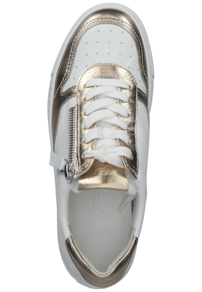 Paul Green Sneaker Glattleder Weiß/Gold