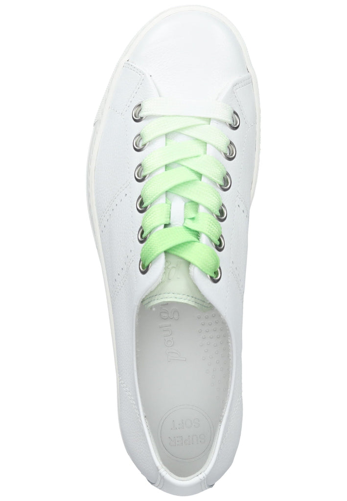 Paul Green Sneaker Glattleder Weiß/Grün