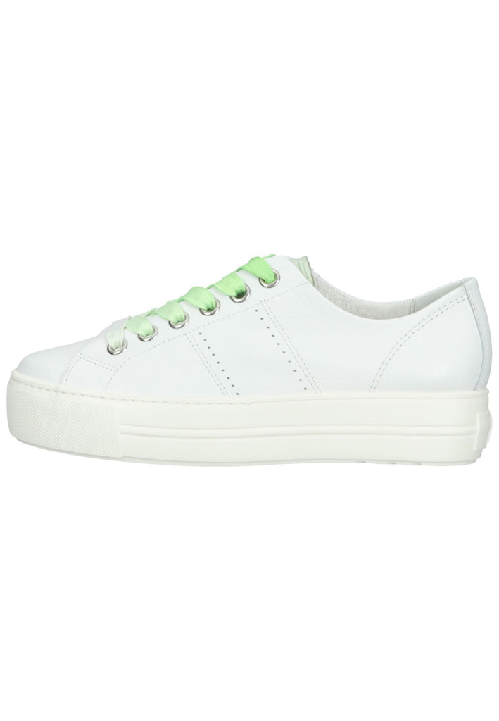 Paul Green Sneaker Glattleder Weiß/Grün