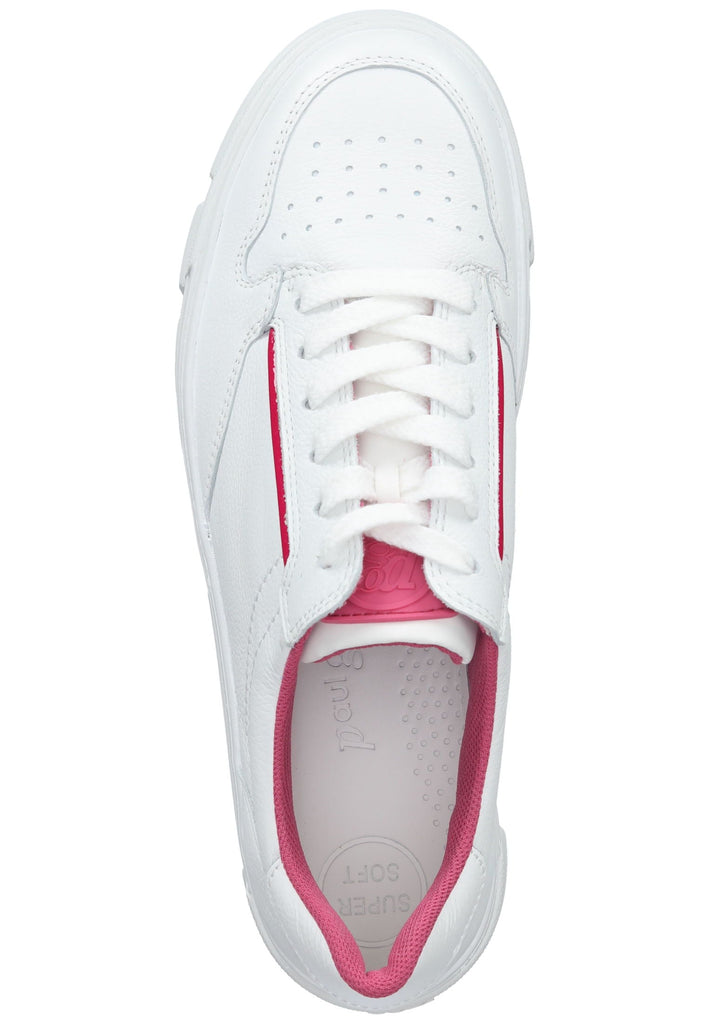 Paul Green Sneaker Glattleder Weiß/Pink