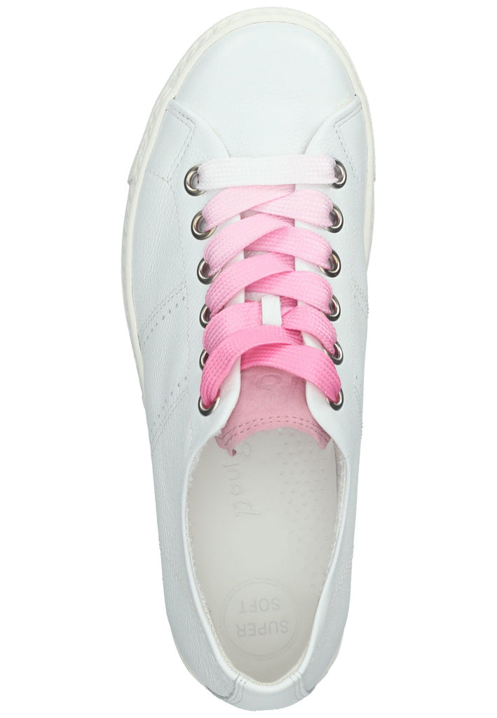 Paul Green Sneaker Glattleder Weiß/Pink