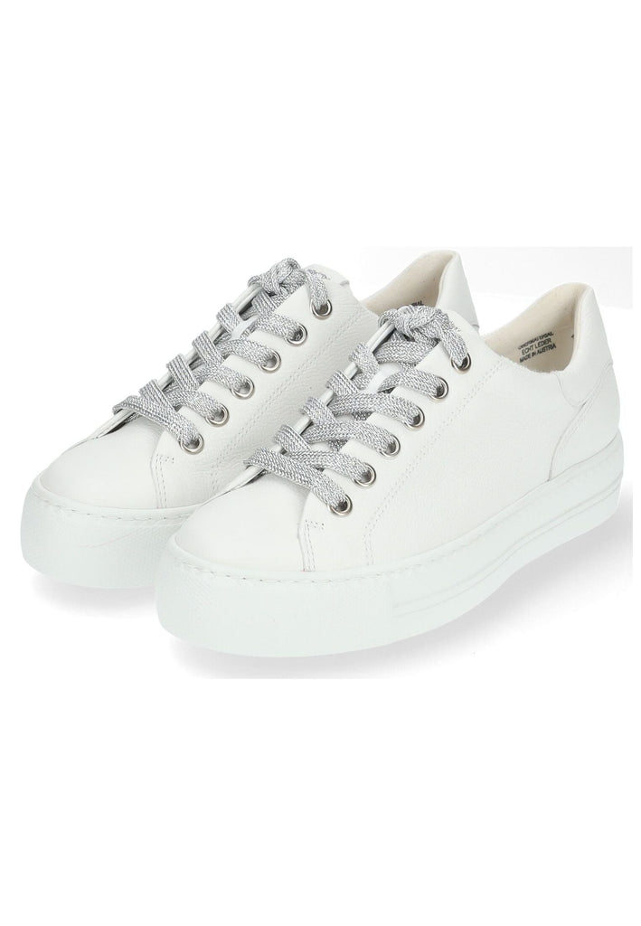 Paul Green Sneaker Glattleder Weiß/Silber