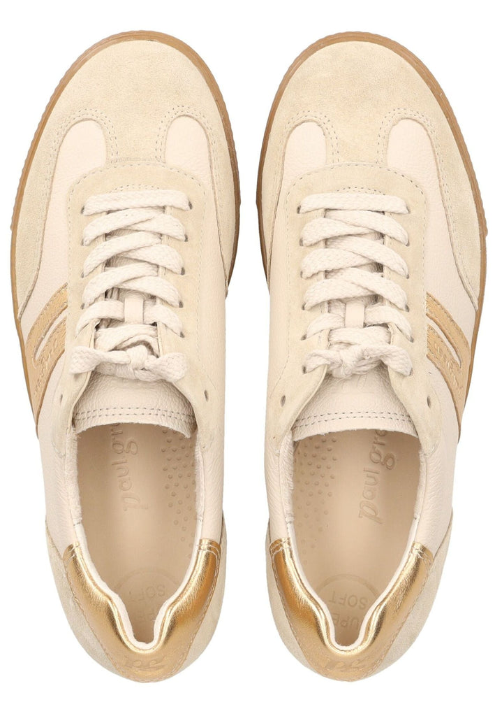 Paul Green Sneaker Leder Beige/Weiß