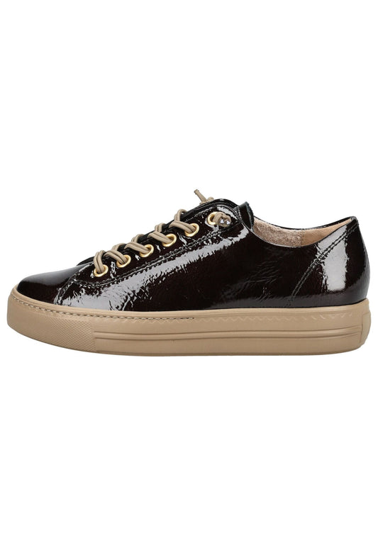 Paul Green Sneaker Leder Braun Lack