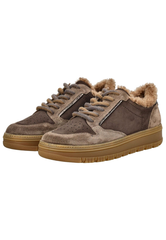 Paul Green Sneaker Leder Braun Warmfutter
