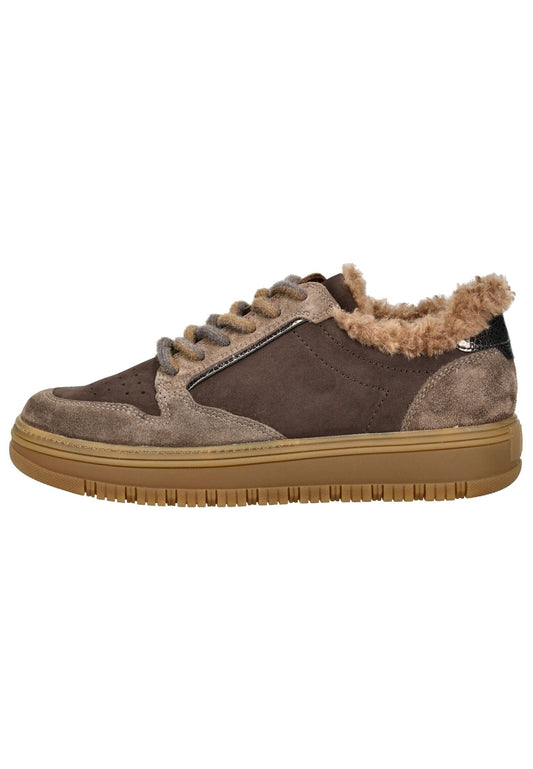 Paul Green Sneaker Leder Braun Warmfutter