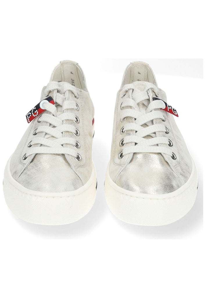 Paul Green Sneaker Leder Metallic Silber
