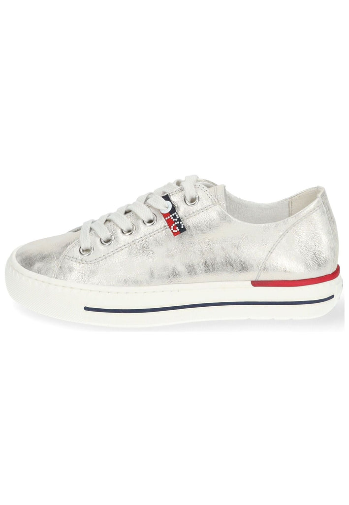 Paul Green Sneaker Leder Metallic Silber