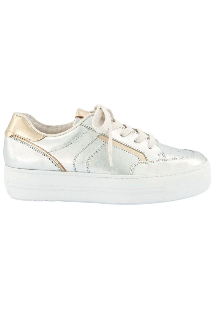 Paul Green Sneaker Leder Metallic Silver