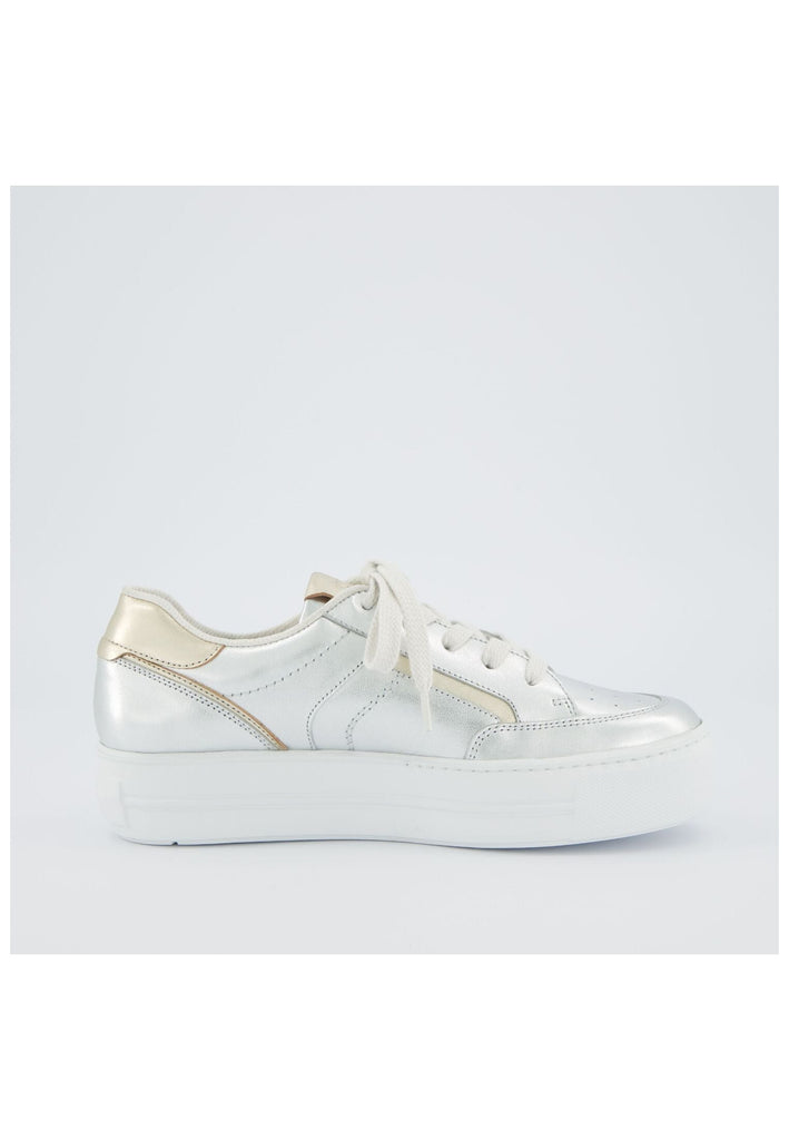 Paul Green Sneaker Leder Metallic Silver
