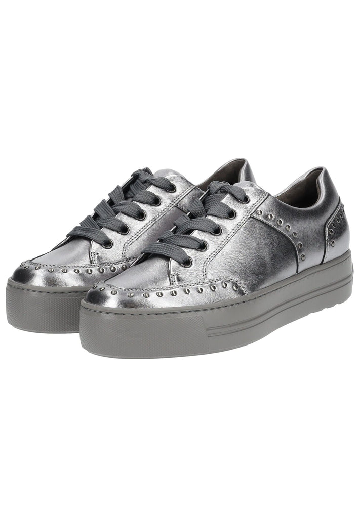 Paul Green Sneaker Leder Metallic Silver