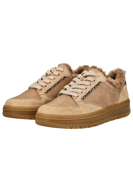 Paul Green Sneaker Leder Mittelbraun Warmfutter