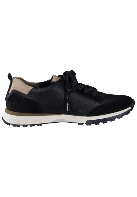 Paul Green Sneaker Leder Schwarz Kombi