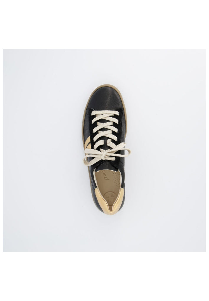 Paul Green Sneaker Leder Schwarz Kombi