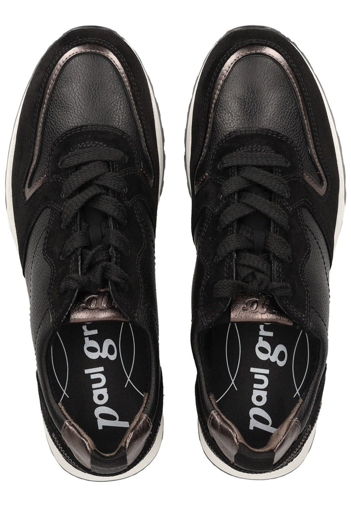 Paul Green Sneaker Leder Schwarz Kombi
