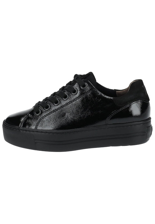 Paul Green Sneaker Leder Schwarz Lack