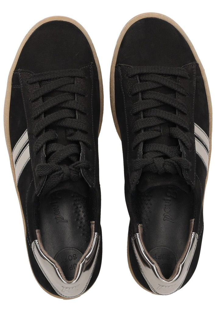 Paul Green Sneaker Leder Schwarz/Silber